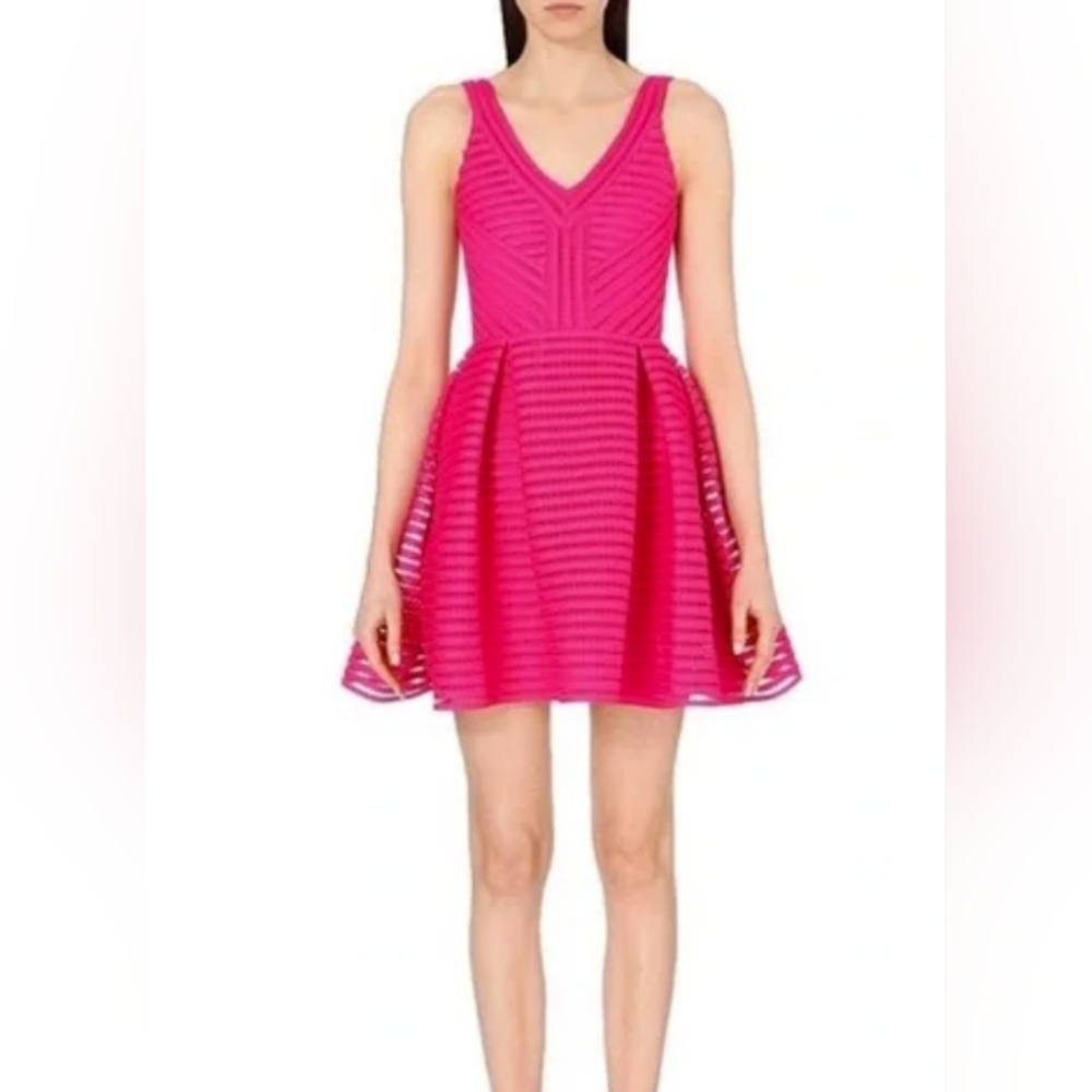 Maje Textured Red Mini Dress